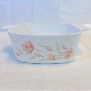Vintage Corningware “Peach Floral” A-1 1/2-B Dish
